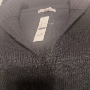 JCREW JOHNNY COLLAR SWEATER BLACK X SMALL BNWT PERFECT CONDITION